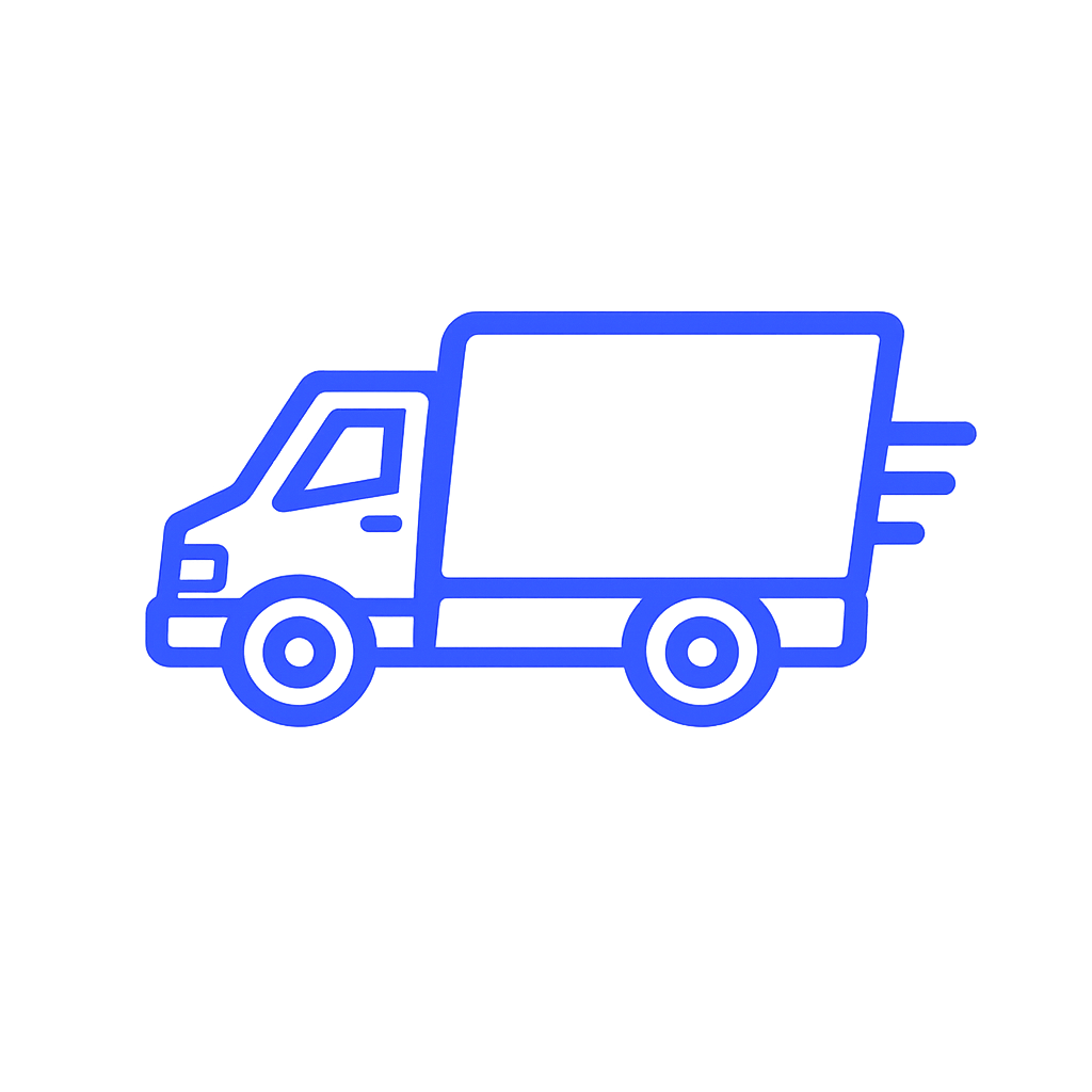 minimalist delivery truck icon
